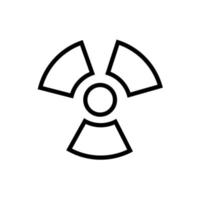 icono de estilo de línea de símbolo nuclear vector