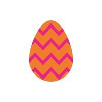 easter egg painted with geometric lines flat style vector