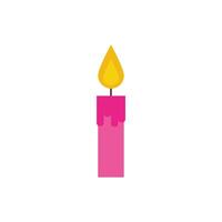 candle fire flame flat style icon vector