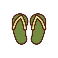 flips flops spa line and fill style vector