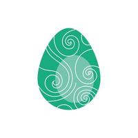 easter egg painted with strokes flat style vector