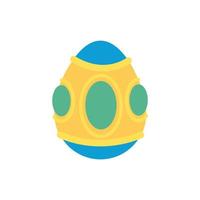 huevo de pascua pintado con bolas estilo plano vector