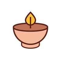 candle spa aroma therapy line and fill style vector