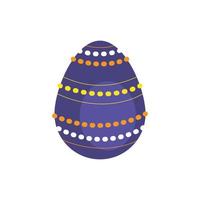 easter egg painted dotted flat style vector