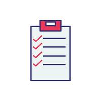 checklist clipboard document isolated icon vector