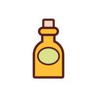 bottle with spa product line and fill style vector