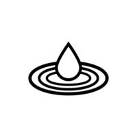 drop and waves spa line style vector
