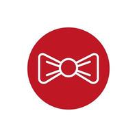 ribbon bow tie block style icon vector