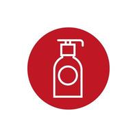 barber shop shampoo product block style vector