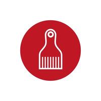 comb makeup accessory block style icon vector