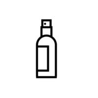 estilo de línea de productos de botella de salpicaduras de peluquería vector