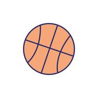 Balón de baloncesto icono aislado del deporte vector