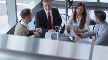 Group of business people meeting video