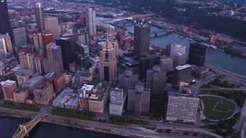 Aerial view of Pittsburgh, Pennsylvania video