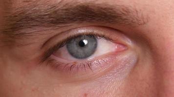 Extreme closeup of man's eye video