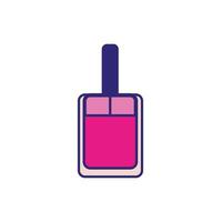 Esmalte de uñas producto de maquillaje icono aislado vector