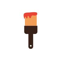 paint brush tool construction isolated icon vector