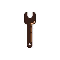 wrench key tool isolated icon vector