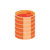 construction barrel pot isolated icon vector