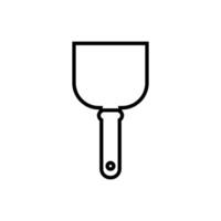 Icono aislado de construcción de herramienta spatule vector