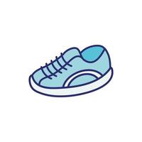 Icono aislado de zapatos deportivos tenis