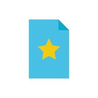 paper document file with star vector