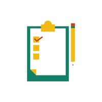 checklist clipboard with pencil icon vector