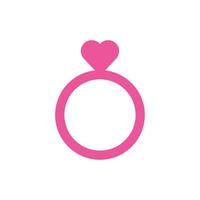 happy valentines day ring with heart icon vector