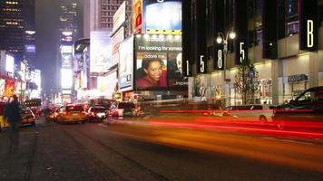 circa 2007, 4k tidsfördröjningsskott av Times Square i New York City, NY video