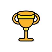 trophy cup award isolated icon vector