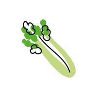 fresh celery vegetable healthy isolated icon