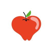 icono aislado de fruta de manzana fresca vector