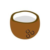 fresh coconut fruit isolated icon vector