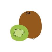 fresh kiwi fruit isolated icon vector