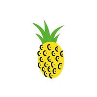 fresh pineapple fruit isolated icon vector