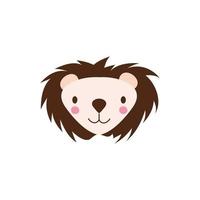 cute slot wild animal character icon vector