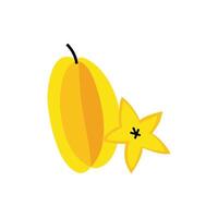 fresh carabolo fruit isolated icon vector