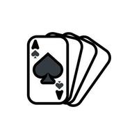 cartas de póquer de casino con espadas vector