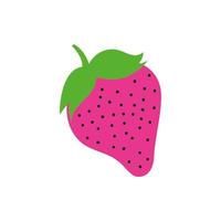 fresh strawberry fruit isolated icon vector