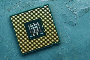 procesador de computadora con chip de cpu foto