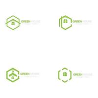 Green house logo vector