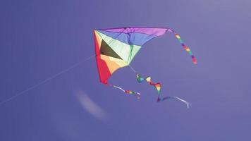 Kite flying in sky over beach video