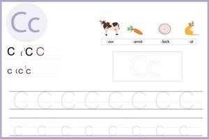 learn the letter C vector