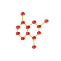 Estructura icono aislado de ciencia molecular vector