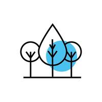 trees forest landscape isolated icon vector