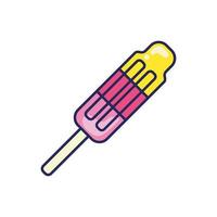 sweet stick ice cream delicious icon vector