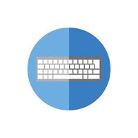 teclado de computadora, hardware, aislado, icono vector