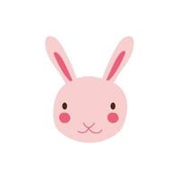 cute rabbit farm animal character vector