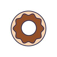 Icono aislado de pastelería dulce donut vector