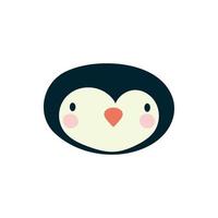 cute little penguin character icon vector